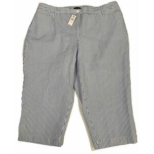 Talbots Pefect Skimmer 18WP Plus Petite Pants Seer Sucker‎ NWT $99 Slim Leg